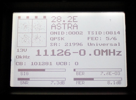 11126V  Astra 2F (Nokia 100 cm parabol)