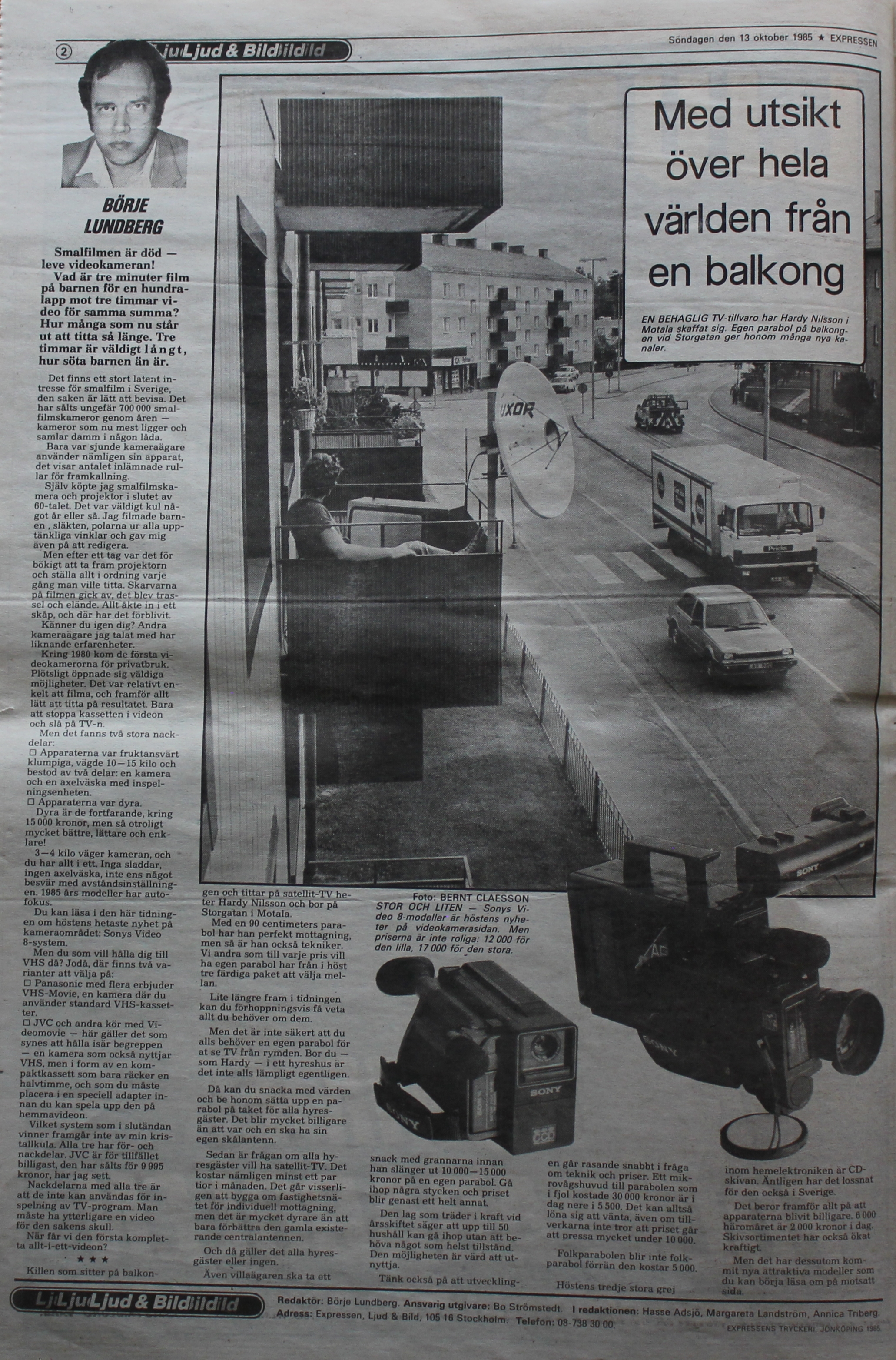 Expressen Ljud & Bild sndagen den 13 oktober 1985 sid 2
