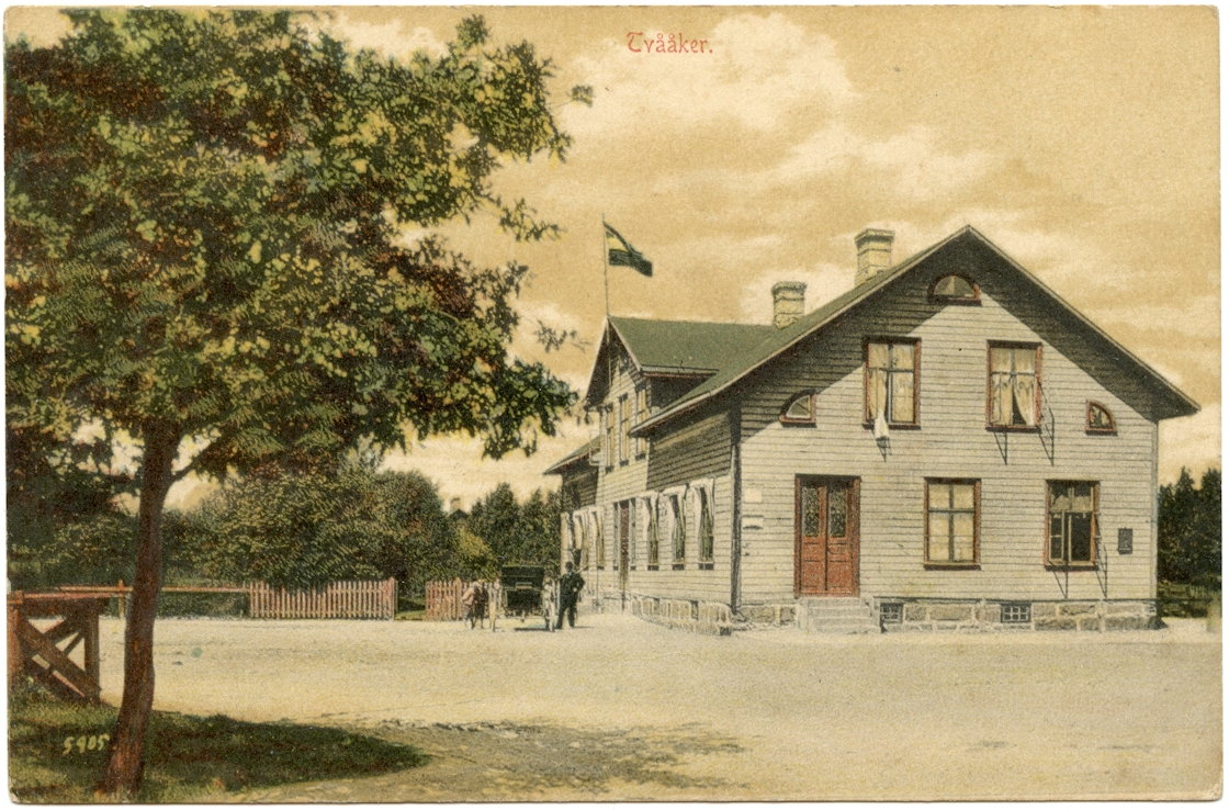 Oskar Svenssons hus i Tvååker tidigt 1900-tal