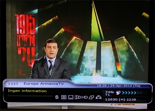 Europe Armenia TV  Eutelsat 36B