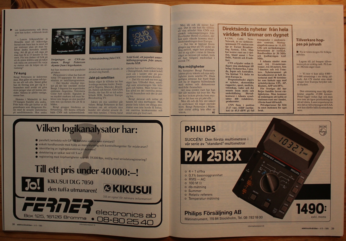 elektronikvärlden nr 8 november 1985 sid 38 och 39
