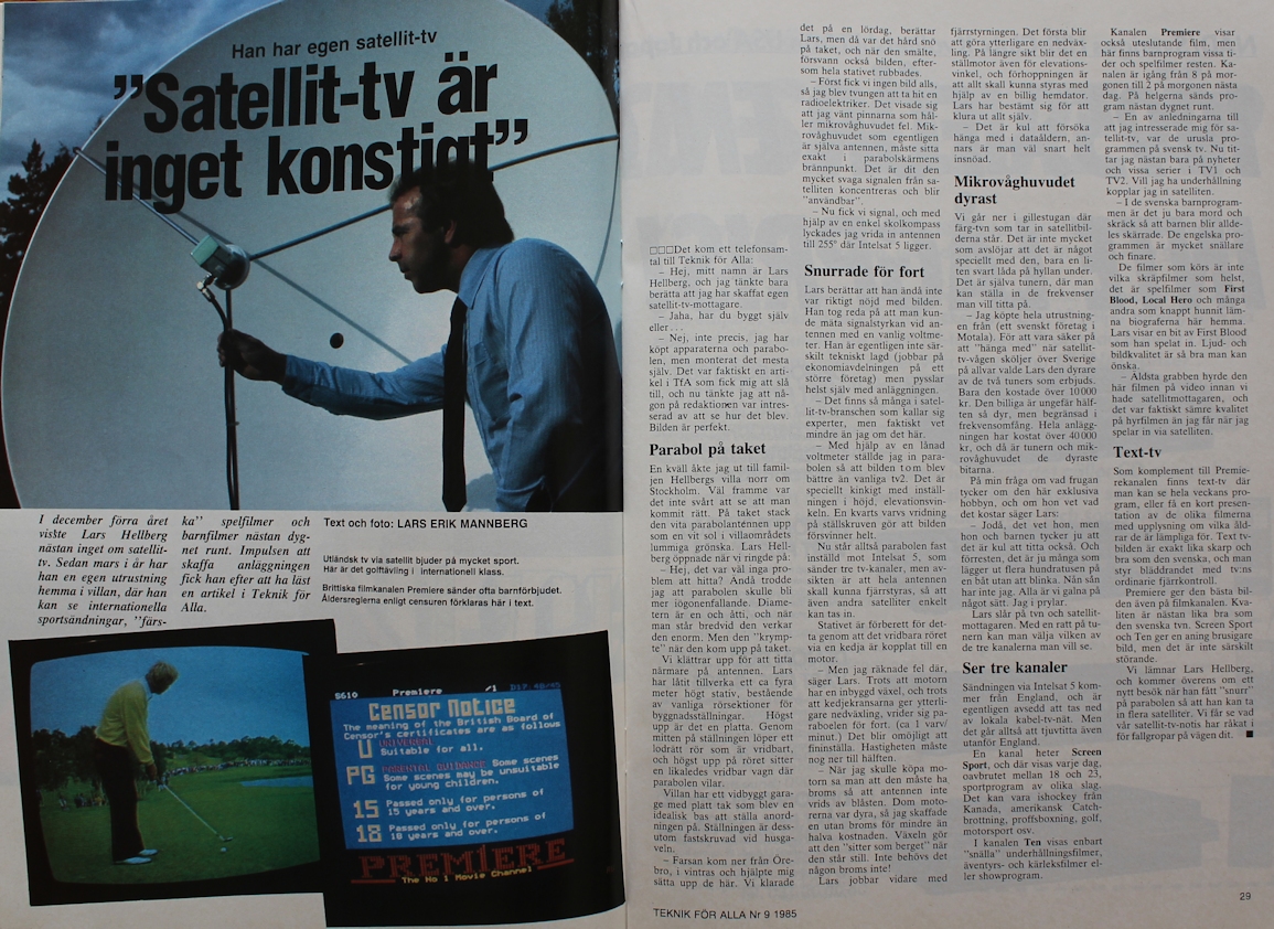 Teknik för alla nr 9 oktober 1985 sid 28 och 29
